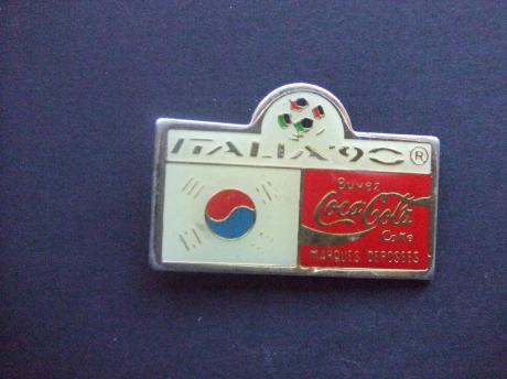 WK voetbal Italië 1990 deelnemer Zuid-Korea Coca Cola
